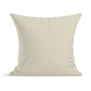 A square beige pillow with a smooth surface is shown against a white background. The Rustic County Gus Gus Black Lab Pillow, perfect for a dog enthusiast's home decor, appears plump and soft, with subtle wrinkling along its edges.
